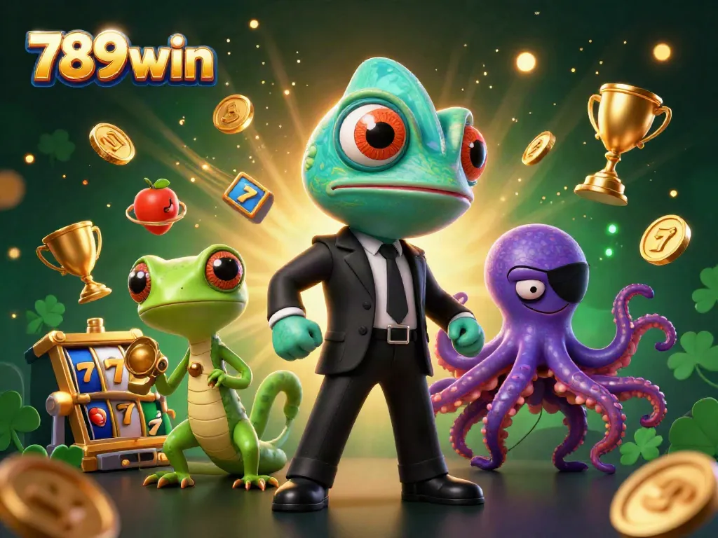 Bet on exciting wins with the dynamic scene featuring 789win and colorful slot reels.
