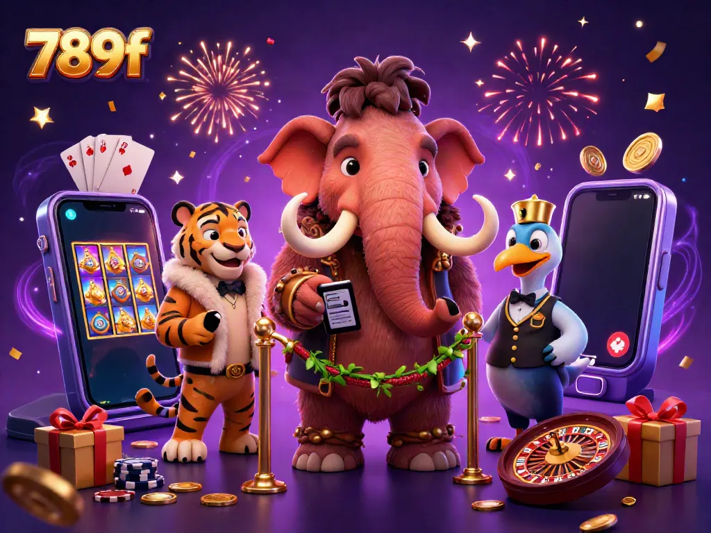 Join the excitement at 789f with vibrant casino characters and dynamic gaming elements.