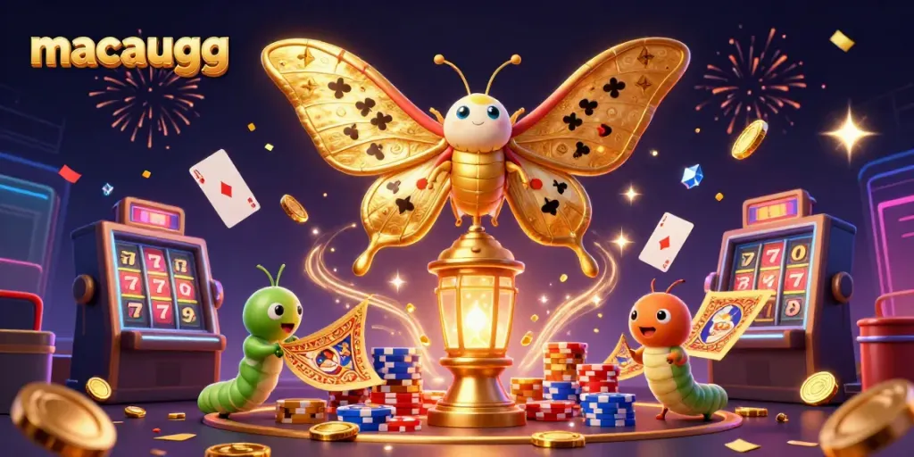 Experience the thrill of gaming at macaugg with vibrant casino scenes illustrated in a striking 3D format.