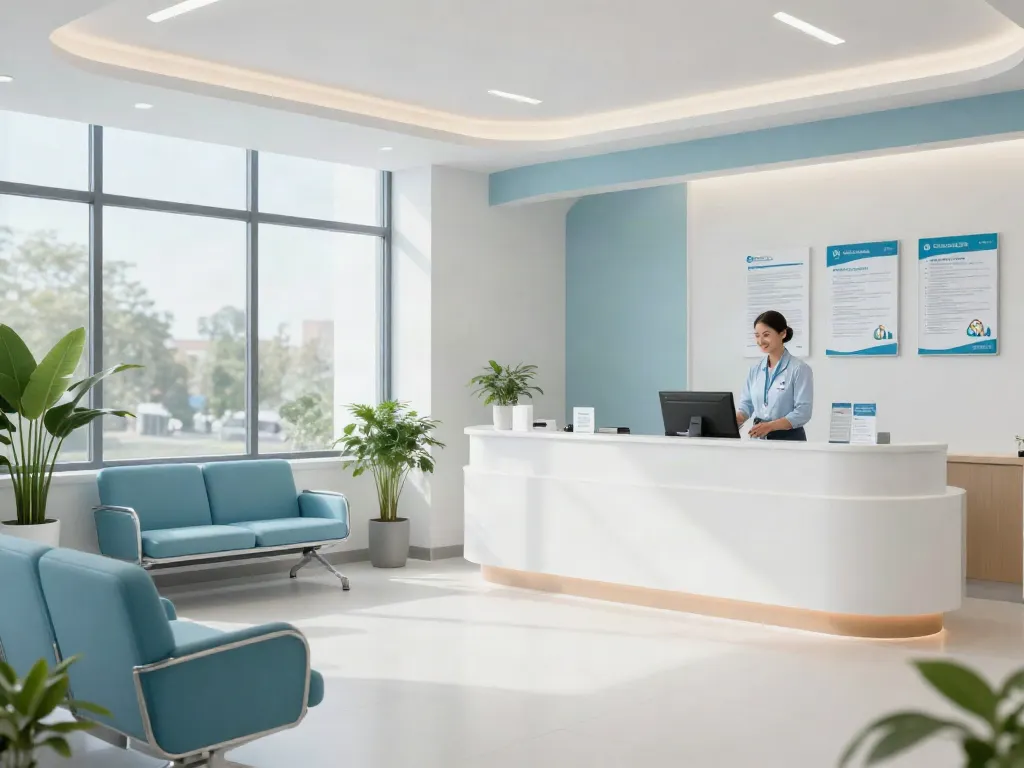 Welcoming healthcare environment at a modern clinic featuring perx services.