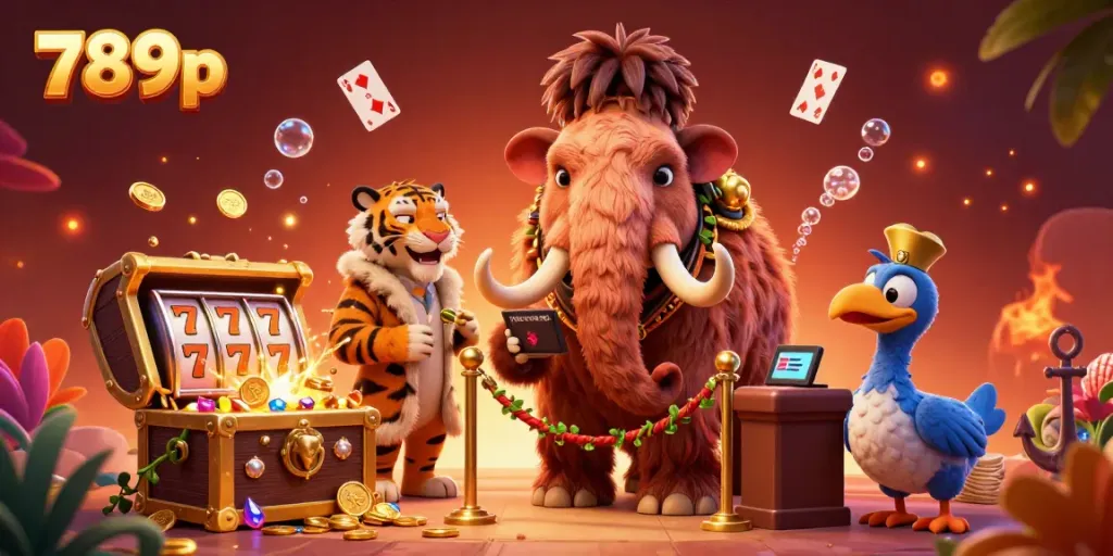 Experience the vibrant energy of 789p casino with animated characters and dynamic game elements.