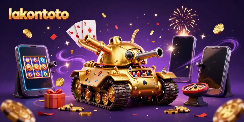 Lakontoto menghadirkan suasana kasino mini dalam tank keong emas yang memukau.
