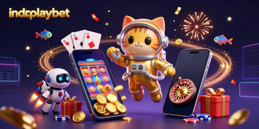 Indoplaybet memberikan pengalaman bermain slot yang berwarna-warni dengan kucing astronot yang mengapung di ruang angkasa.