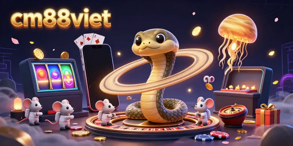 Experience fun betting at cm88viet with quirky characters and colorful casino elements in a dynamic online scene.
